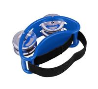 Qukaim Percussion - Tamburello a piedini, 4 paia di sonagli in acciaio inox, cinghia elastica, strumento musicale per accompagnamento cajon, leggero e compatto