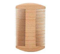 Qukaim Pettine da barba da uomo, in legno, professionale, portatile, double face, per la cura dei pidocchi, per la cura dei baffi e della barba, formato tascabile