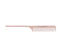 Qukaim Pettine da barbiere a coda di topo, pettine per capelli in alluminio per parrucchieri, finitura oro rosa, lunghezza 19,1 cm, strumento di precisione per acconciature