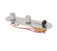Qukaim Piastra di controllo pre-cablata per chitarra elettrica, precablata con interruttori a 3 vie e manopole per Telecaster Parts GE210C Chromium Suner