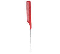 Qukaim Pintail Pettine per capelli con coda di topo, pettine a spirale per acconciature, pettine professionale da salone, rosso