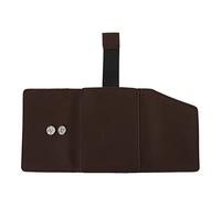 Qukaim Portafoglio minimalista in pelle porta carte di credito, portafoglio portatile multifunzione porta carte per uomini e donne, design sottile, marrone, portamonete, portafoglio triplo