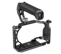 Qukaim Poyinco - Gabbia per fotocamera, gabbia video con kit maniglia superiore, supporto per slitta fredda, filettatura da 1/4" e 3/8", ricambio in lega di alluminio per A6500/A6400/A6300/A6100/A6000