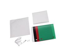 Qukaim Scatola luminosa pieghevole per studio fotografico, 22 x 23 x 24 cm, luce bianca regolabile da 5500 K, con sfondo bianco, nero, verde, rosso