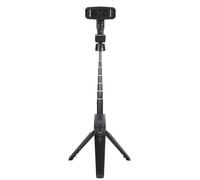 Qukaim Selfie Stick 41.7 Pollici Treppiede Estensibile per Live Streaming e Registrazione Video, Compatibile con Cellulari e Fotocamere, Design Compatto, Leggero, Regolabile in Altezza