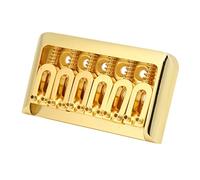 Qukaim Sella per ponte per chitarra rigida, sella fissa con rullo spaziatura corde a forma di U, 76 mm, per chitarre elettriche, scatole dorate per strumenti musicali