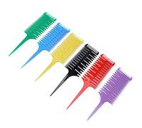 Qukaim Set di 5 pettini per acconciature in alluminio spaziale, con sfumatura colorata, pettine professionale per acconciatura, pettine per coda e tinture per capelli, strumento per lo styling dei
