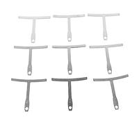 Qukaim Set di 9 calibri per raggio, per tastiera della chitarra, in acciaio inox, righello per misurare il raggio della corda, strumento di installazione dei tasti per liutai, strumento di riparazione