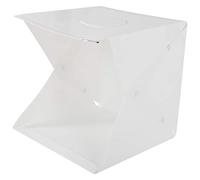 Qukaim Set di griglie per fotocamera softbox con filtro a forma di alveare, diffusore morbido portatile da 30 cm per Speedlite esterno, Lightbox pieghevole a LED da 40 cm con 6 sfondi colorati