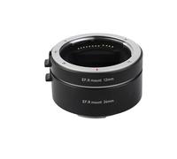 Qukaim Set di tubi di prolunga automatici da 12 mm + 24 mm con montaggio a R, tubi di prolunga in metallo leggero compatibili con obiettivi con attacco RF per fotocamere Canon R5/R6/R7/R10