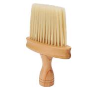 Qukaim Spolverino elettrico multifunzionale per il corpo, spazzola retrattile da barbiere con setole in nylon, manico in legno, strumento per tagliare i capelli della barba