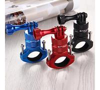 Qukaim Supporto adattatore per manubrio in lega di alluminio per bicicletta, rotazione a 360 gradi, compatibile con Dragon Touch, REMALI 4K, Hero 11/10/9/8, AKASO Brave Series, supporto per action