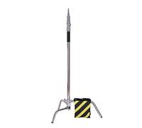 Qukaim Supporto professionale per luce fotografica, supporto a C in lega di alluminio con gambe pieghevoli, capacità di carico 20 kg, altezza massima 330 cm, per studio fotografico, supporto leggero
