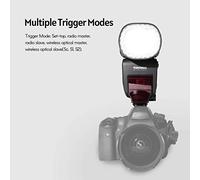 Qukaim Supporto regolabile per flash Godox V860II V850II TT685 TT600, staffa a L Speedlight Mount con adattatore Bowens, compatibile con Canon 5DII, III, IV, 1/8000s Sync