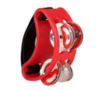 Qukaim Tamburello a percussione per piedi, 4 paia di sonagli in acciaio inox, cinghia elastica, strumento musicale per accompagnamento cajon, leggero, facile da usare