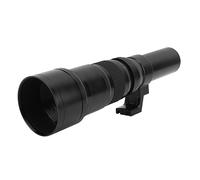 Qukaim Teleobiettivo F6.3 Prime da 500 mm, anello adattatore per obiettivo T2 OM per fotocamere DSLR, adatto per fotografia con telescopio astronomico, nero