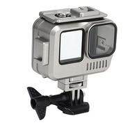 Qukaim Telesin - Batteria per fotocamera sportiva, 1720 mAh, ricarica rapida completamente decodificata per Hero 11/10/9, custodia impermeabile con vetro temperato 9H, profondità 40 m, telaio in lega