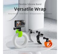 Qukaim Telesin TLQ-001 - Supporto da polso regolabile per Action Camera, in silicone flessibile, girevole a 360°, compatibile con 12/11/10/9/8/7, Pocket 2