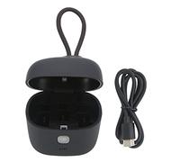 Qukaim TELESIN Wirel Microfono Box Charger, ABS 3.7V 4000mAh Tre Slot Custodia di Ricarica con Porta Type-C per Wirel Go, Scatola di Ricarica Microfono