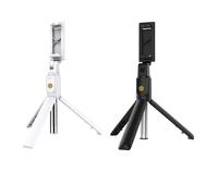 Qukaim Treppiede per selfie 2 in 1, supporto per telefono con scatto remoto per selfie, streaming live, registrazione video, chat online, compatto e portatile