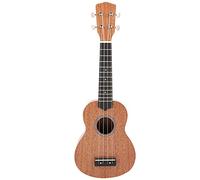 Qukaim Ukulele da 53,3 cm in mogano con manopola chiusa, strumento musicale adatto ai principianti, include custodia in nylon, leggero, facile da suonare, adatto a tutte le età