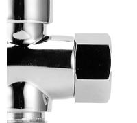 Qukaim Valvola deviatrice di ricambio per rubinetto a 3 vie per doccia del bagno, soffione a spruzzo portatile e fisso, separatore d'acqua 3/8
