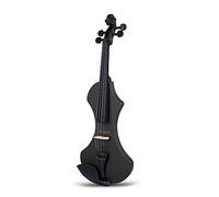 Qukaim Violino elettrico in legno massello NAOMI V1 Series 4/4, corpo in legno massello intagliato a mano, archetto ottagonale in legno brasiliano, cavo per cuffie, custodia rigida per il trasporto