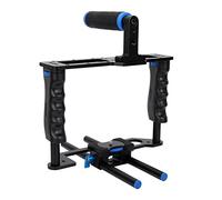 Qukaim YELANGU C2 Kit di montaggio per fotocamera DSLR, impugnatura superiore, stabilizzatore per studio fotografico, design a gabbia di coniglio, compatibile con fotocamere DSLR, leggero, versatile