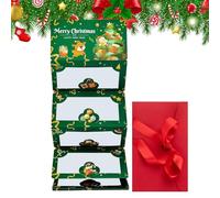 Qukoielly Buste per soldi di Natale, 6 scomparti, creativo, invernale, biglietto di auguri di Natale, con clip per contanti, per adulti, amanti, amici, donne, uomini, ragazzi e ragazze