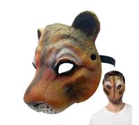 Qukoielly Copertura per il viso da ghepardo, costume realistico della giungla, accessori per travestimento per feste, servizi fotografici, vacanze, spettacoli teatrali, teatro, artigianato, amici
