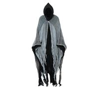 Qukoielly Mantello medievale di Halloween, mantello con cappuccio a lunghezza intera, mantello spaventoso Dissennatore, costume per feste di Halloween, costume horror per cosplay, oggetti di scena per