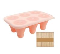 Qukoielly Per Con Bastoncini - A Tema Badminton 6 Cavità - Stampo in Silicone per di Ghiaccio con Bastoncini,per Fondente Caramello Dessert Brownie Torta al Succo Mousse al Cioccolato