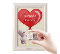 Qukoielly Pratica cornice per foto, decorazione per la casa, a forma di cuore, con supporto per snack, per frutta secca, dessert, cioccolato, snack, vacanze, compleanno, tavolo, camera da