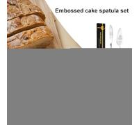 Qukoielly Set di stampini per torte e paletta per torte per uso domestico, utensili per tagliare in acciaio inossidabile, Affettatrice per decorativa e paletta per, Spatola per
