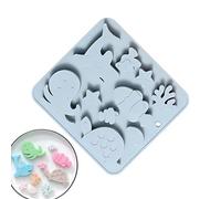 Qukoielly Stampo Per Cioccolato E Caramelle | Forma Con 10 Cavità A Tema Animali Marini - Forme Piccole Per Cioccolato,Per Torta Caramelle Gommose Gelatina Biscotti Cottura Alimentare