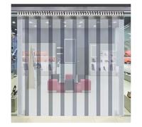 Qulamrdk Kit di Strisce Tende PVC Trasparente, Tenda A Strisce in Plastica Kit Adatto per Centri Commerciali da Cucina da Giardino, Antivento e Polvere(120x260cm/47.24x102.3in)