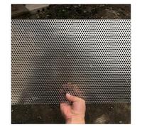 Qulamrdk Lamiera Forata Acciaio Inox Rotondo Foro Metallo Espanso Rete Piastra Schermo Decorativo Reti per Ventilazione Griglia, Spessore 0,8 mm Lamiera Forata(3mm Mesh,15x15cm)