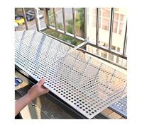 Qulamrdk Lamiera Forata in Acciaio Inossidabile-Fogli Espansi e Forati-Lamiera Perforata-Spessore 0.8 mm, Lamiera in Rete Metallica per Ventilazione e Filtrazione(4mm Mesh,25x25cm)