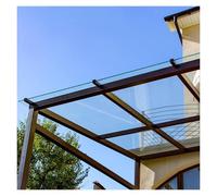 Qulamrdk Lastra in Plastica Acrilica Trasparente, Tettoie per Serre, Pensiline per Esterni di Copertura in Spesse 1mm Policarbonato(1x1m/3.28x3.28ft)