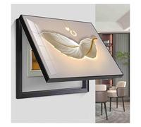 Qulamrdk Pittura Decorativa della Scatola del Contatore Nascondi Contatore Quadri Copri Contatori Quadro Elettrico a Parete Casa Soggiorno Murale Contatore Flip(A,45 x 55 cm/17.7inx21.6in)