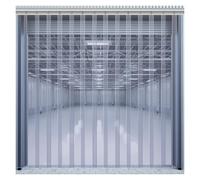 Qulamrdk Strisce per Tenda in PVC Trasparente Stabile Elastica Industriale A Lamelle per Celle Frigorifere di Magazzino, Facile da Installare (1.2x2.4m)