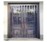 Qulamrdk Tenda A Lamelle Tende Verticali PVC Trasparente Impermeabile Porta Tende A Strisce Plastica Adatto per Cucina e Cortile Ouffroproof Personalizzabile(180x250cm/70.86x98.43in)