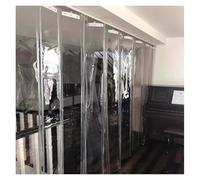 Qulamrdk Tenda Strisce in PVC Trasparente Pieghevole Scorrevole Impermeabile Tende A Strisce in PVC Adatto per Camere Bianche con Terrazza nel Cortile(2.15x2.5m)