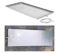 Qulamrdk Vasca Raccogli Condensa Condizionatore Acciaio Inossidabile, Vaschetta Vassoio Rettangolare per Raccolta Dell'acqua(19.639.3in/x50x100cm)