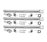 QuliMetal 31 - 45 cm di ricambio per bruciatore universale Landmann Triton 2, Enders Monroe, Tepro, Campingaz, Taino, Proficook, Barbecook, bruciatore a tubo regolabile, confezione da 3