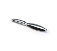 Qulinart Pelapatate frutta e verdura a Y con manico Soft-Touch in acciaio inox, lama antiruggine, design ergonomico e compatto, lavabile in lavastoviglie, grigio/nero