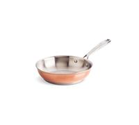QULINART - Set di 3 padelle in ghisa smaltata, struttura a nido d'ape, manico in acciaio inox, extra antiaderente, antigraffio senza PFOA, tutti i piani cottura, tra cui induzione, grigio scuro/crema