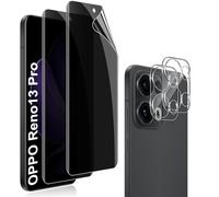 QULLOO 2 Pezzi Privacy TPU FlessibileIdrogel Compatibile con OPPO Reno 13 Pro + 2 Pezzi Fotocamera Pellicola, Idrogel Anti-Spy Anti-Impronta Schermo Pellicola Protettiva