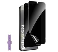 QULLOO 2 Pezzi Privacy TPU FlessibileIdrogel Compatibile con Samsung Galaxy S24, Idrogel Anti-Spy Anti-Impronta Schermo Pellicola Protettiva, [Non Vetro] Antigraffio Pellicola