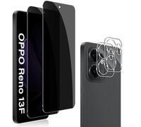 QULLOO 2 Pezzi Privacy Vetro Temperato Compatibile con OPPO Reno 13F/ 13 FS + 2 Pezzi Fotocamera Pellicola, 9H Durezza Anti-Spy Anti-Impronta Schermo Pellicola Protettiva
